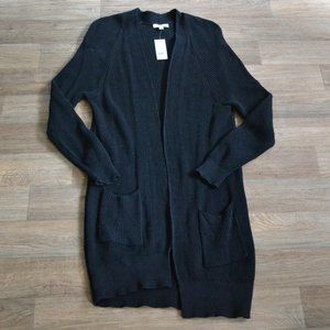 NWT BP. Longline Black Knit Open Knit Cardigan Sweater Size Small